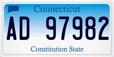 CT license plate AD97982