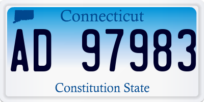 CT license plate AD97983