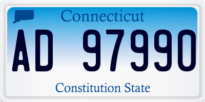 CT license plate AD97990