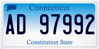 CT license plate AD97992