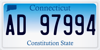CT license plate AD97994