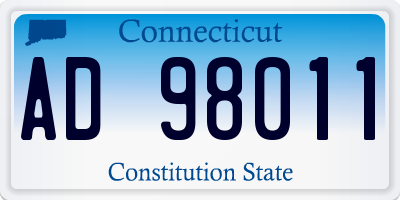 CT license plate AD98011