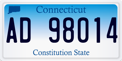 CT license plate AD98014