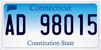 CT license plate AD98015