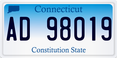 CT license plate AD98019