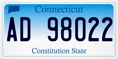 CT license plate AD98022