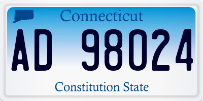 CT license plate AD98024