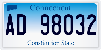 CT license plate AD98032