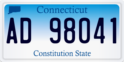 CT license plate AD98041