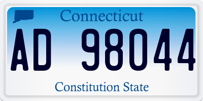CT license plate AD98044