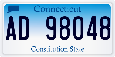 CT license plate AD98048