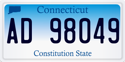 CT license plate AD98049
