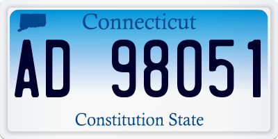 CT license plate AD98051
