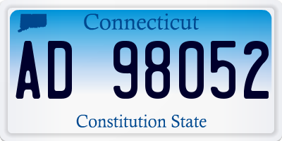 CT license plate AD98052