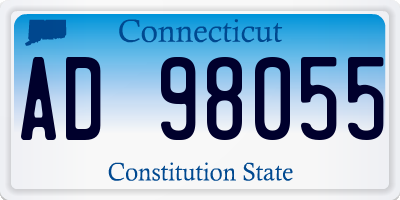 CT license plate AD98055