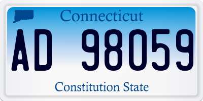 CT license plate AD98059