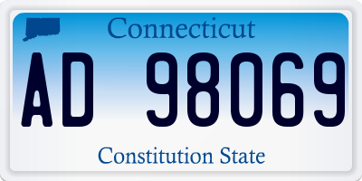 CT license plate AD98069