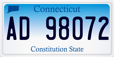 CT license plate AD98072
