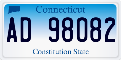 CT license plate AD98082