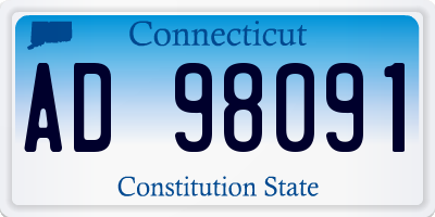 CT license plate AD98091