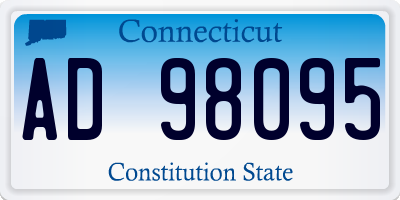 CT license plate AD98095