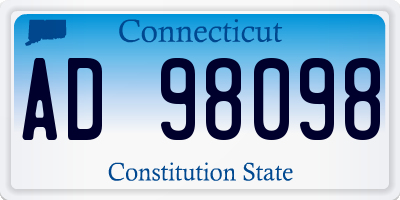 CT license plate AD98098