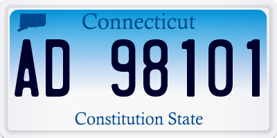 CT license plate AD98101