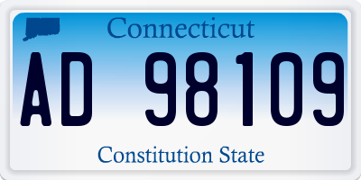 CT license plate AD98109
