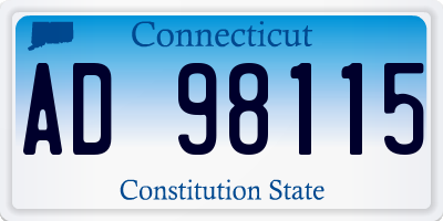 CT license plate AD98115