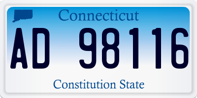 CT license plate AD98116