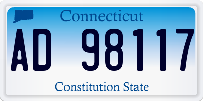 CT license plate AD98117