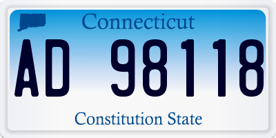 CT license plate AD98118