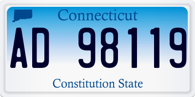 CT license plate AD98119