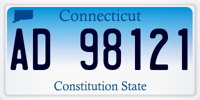 CT license plate AD98121