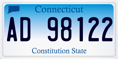 CT license plate AD98122