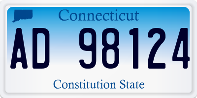 CT license plate AD98124