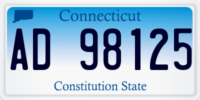 CT license plate AD98125