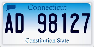 CT license plate AD98127