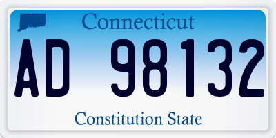 CT license plate AD98132