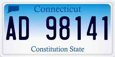 CT license plate AD98141