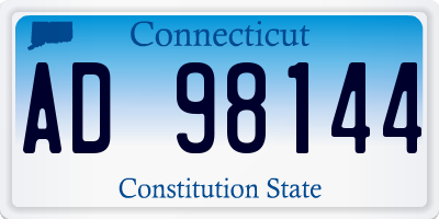 CT license plate AD98144