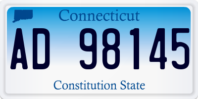 CT license plate AD98145
