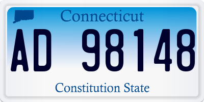 CT license plate AD98148
