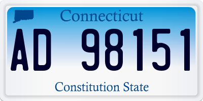 CT license plate AD98151