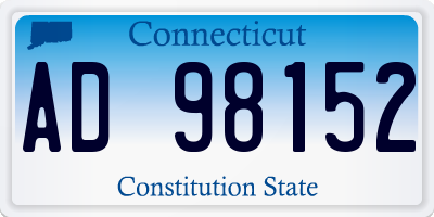 CT license plate AD98152
