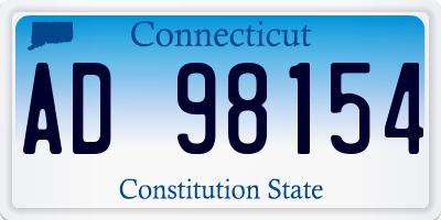 CT license plate AD98154