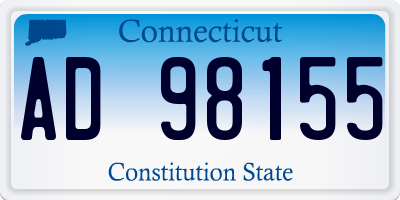 CT license plate AD98155