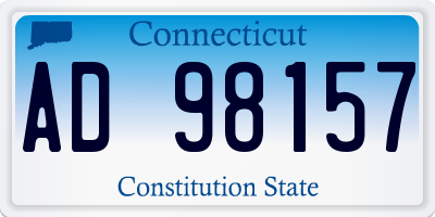 CT license plate AD98157