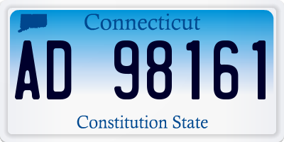 CT license plate AD98161