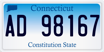 CT license plate AD98167
